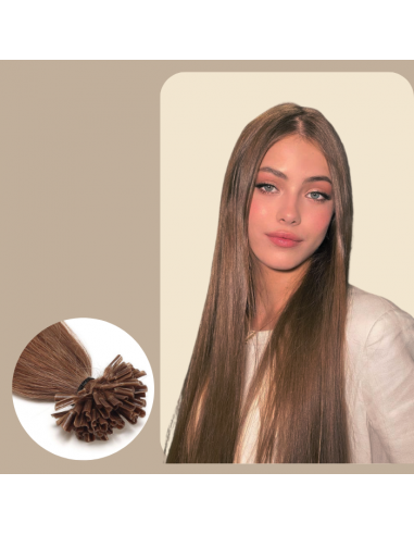 100 Keratin-Extensions Glatt Haselnuss de votre