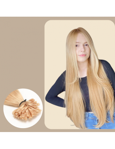 100 Glatte Keratin-Extensions Blond commande en ligne