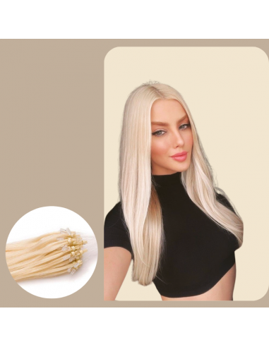 100 Extensions Steife Ringe Platinblond destockage