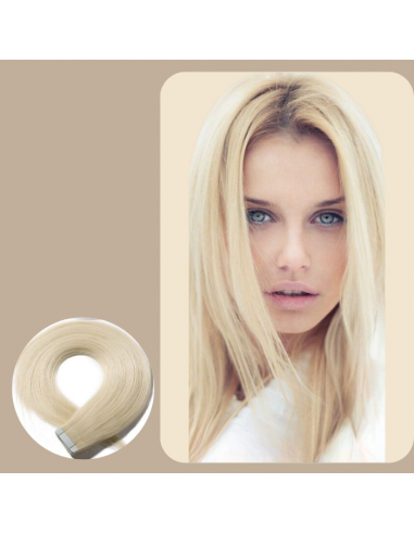 Extensiones adhesivas / Cintas rectas Blond Platinum En savoir plus